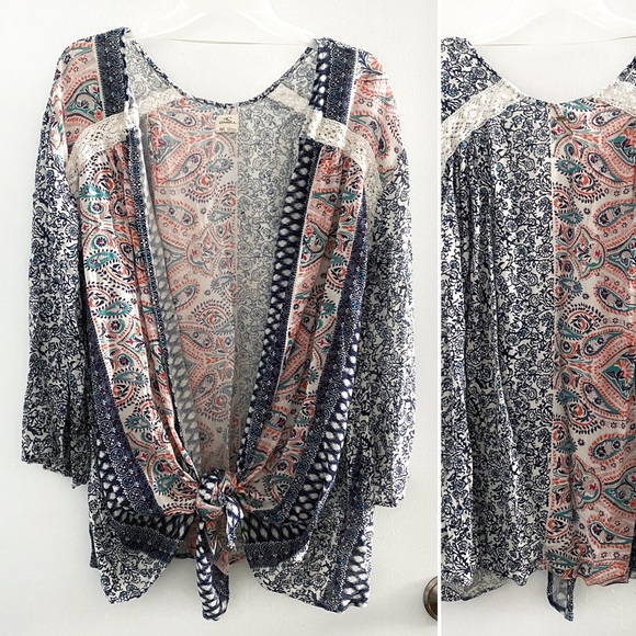 O'Neill Tops - O’Neill beachy boho open front cover-up